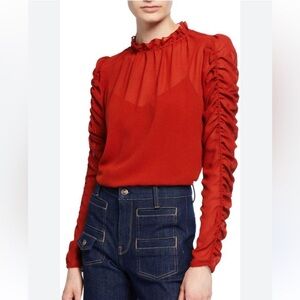 NWT See by Chloé Shirred Sleeve Blouse